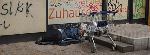 Obdachloser in Berlin.