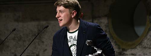 Thomas Schubert, hier am Österreichischen Filmpreis 2012 in den Rosenhügel-Filmstudios in Wien, spielt im Film „Wintermärchen“ den Nazi Tommi.