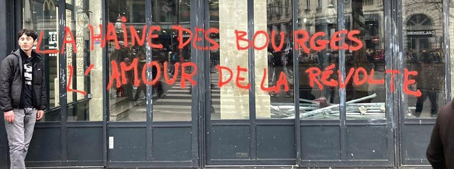 Paris während den Demeos gegen die Rentenreform, 25. März 2023.