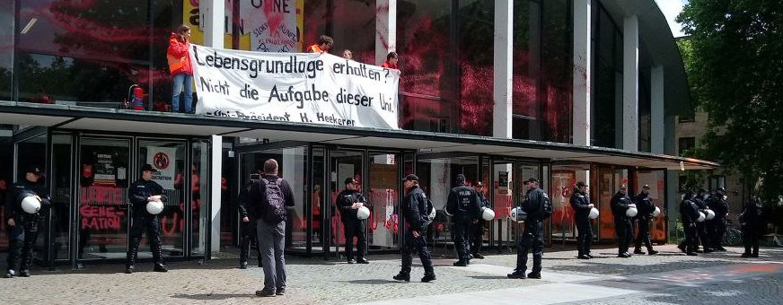 Besetzung der Universität Hamburg, 2. Juni 2022.