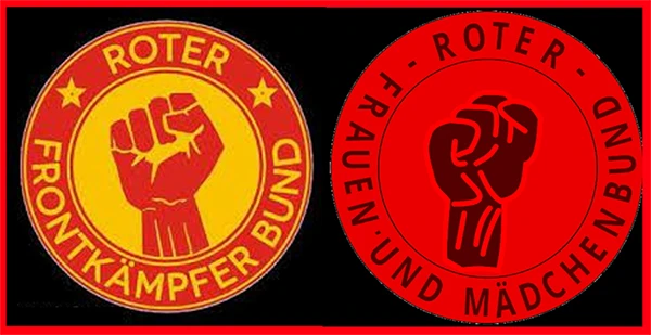Logo des Roten Frontkämpfer Bundes und des Roten Frauen und Mädchenbundes.
