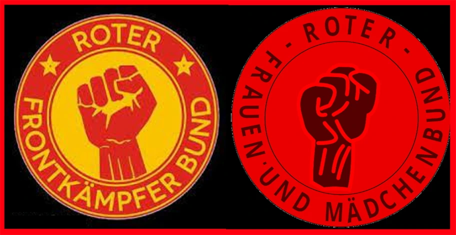 Logo des Roten Frontkämpfer Bundes und des Roten Frauen und Mädchenbundes.