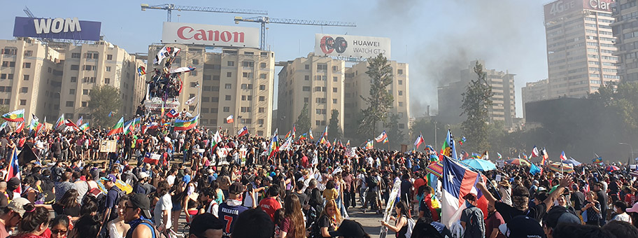 Proteste in Santiago de Chile, November 2019.