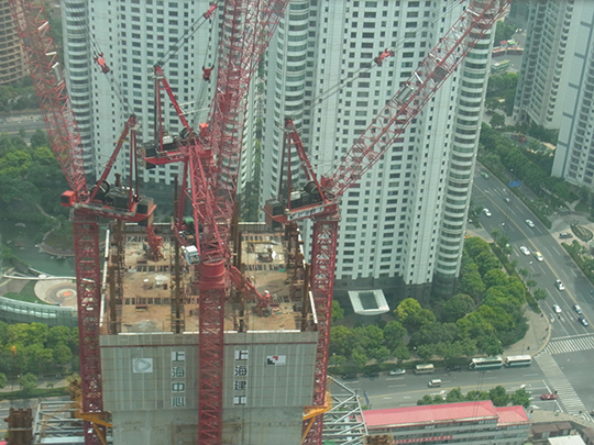 Baustelle in Shanghai.