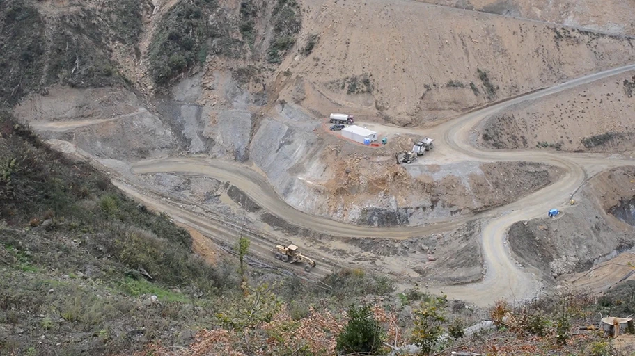 Goldabbau in der Skouries-Mine.