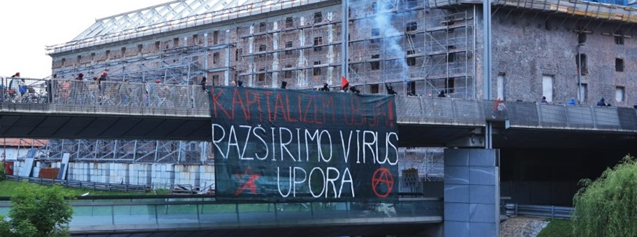 Proteste in Ljubljana, Sommer 2020.