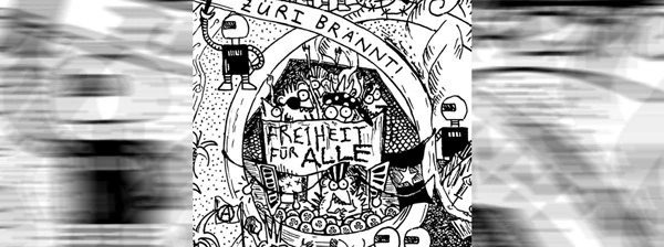 Nacktdemo in Zürich, 1980.