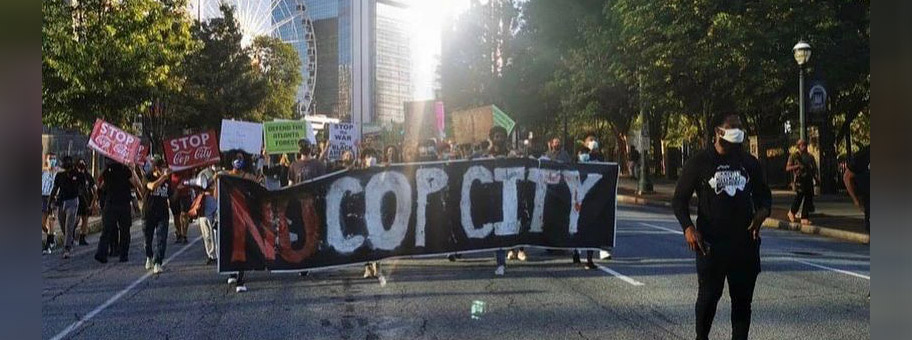 Demonstration in Atlanta gegen das neue Polizeitrainingslager.