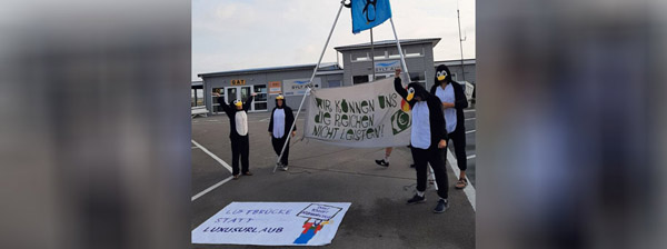 Bloackade auf Sylt durch die Gruppe