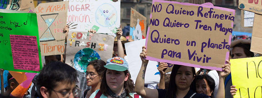 Proteste gegen den «Tren Maya» in Mexiko-City, März 2019.
