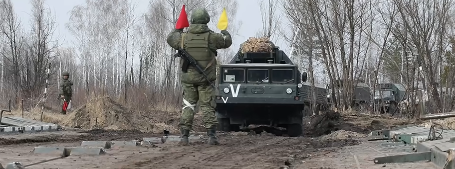 Russischer Konvoi in der Ukraine, 6. März 2022.