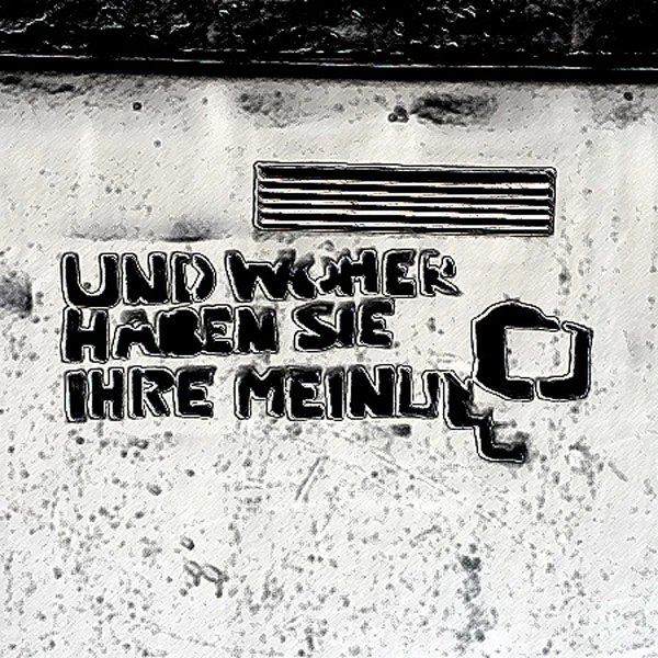 Und woher haben Sie Ihre Meinung?