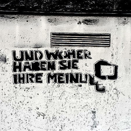 Und woher haben Sie Ihre Meinung?