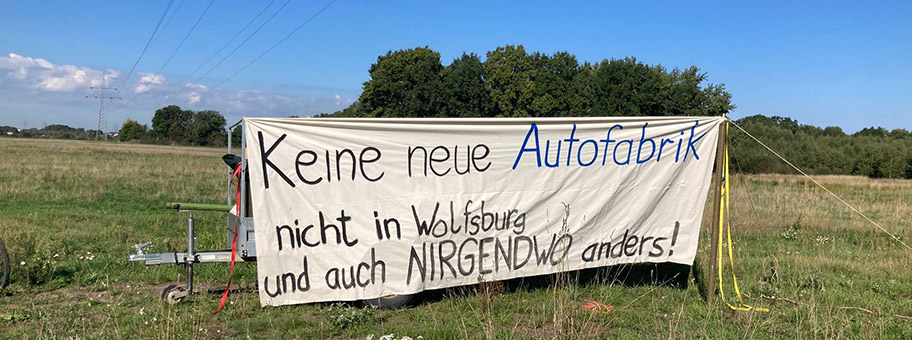Mahnwache in Wolfsburg, September 2022.