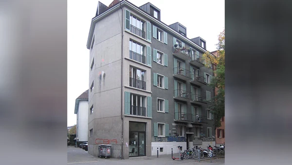 Apartment-Haus der Firma Viadukt Apartments an der Josefstrasse 198 in Zürich.