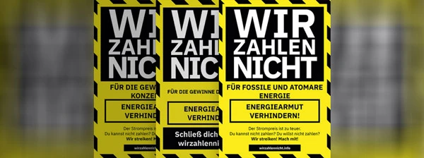 Wir zahlen nicht, wir streiken.