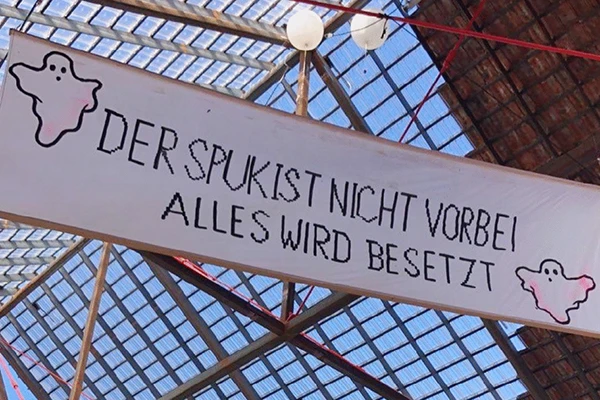 Aktion auf dem ehemaligen Koch-Areal, 27. Juni 2025.