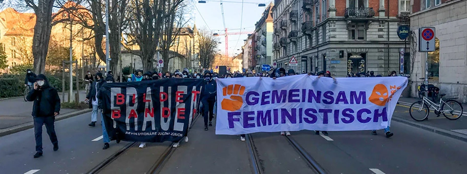 Hunderte demonstrieren in Zürich gegen Sexismus und Patriarchat