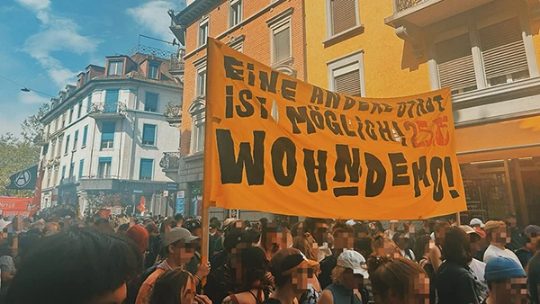 Wohndemo in Zürich.