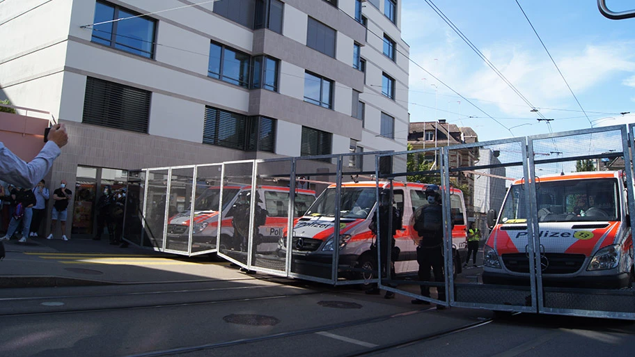 Polizei Einsatz in Zürich.