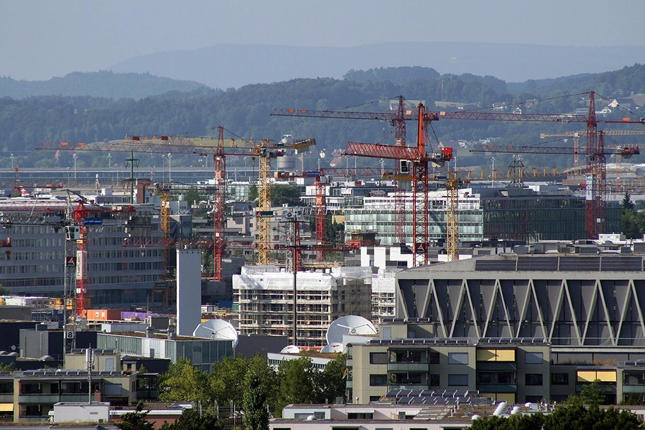 Baustelle in Zürich-Oerlikon.